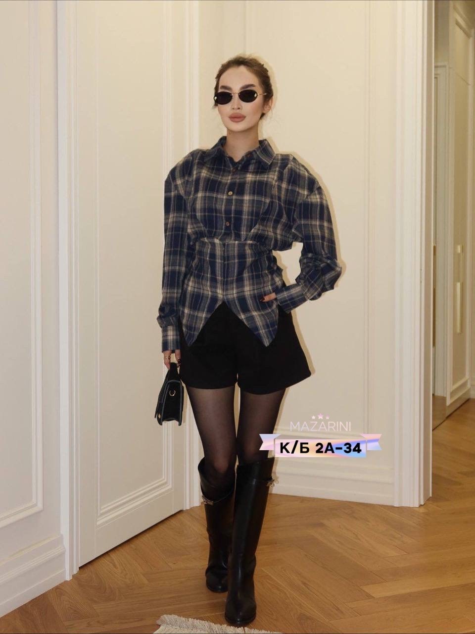 рубашка в клетку оверсайз со стразами perferita,женская рубашка,рубашка модная,рубашка,рубашка в клетку