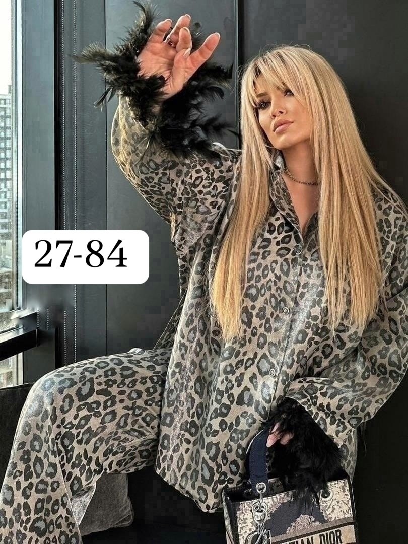 костюм женский леопард,костюм с брюками палаццо,брючный костюм,костюм брючный леопардовый принт karim benjama,костюм с брюками