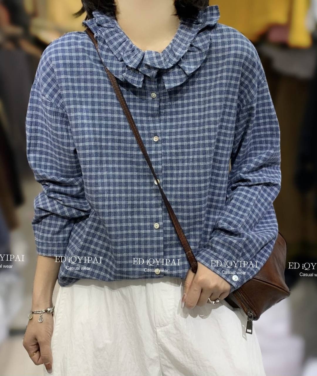 женская рубашка в клетку,женская рубашка,блузка с оборками,клетчатая рубашка женская,блузка рубашка