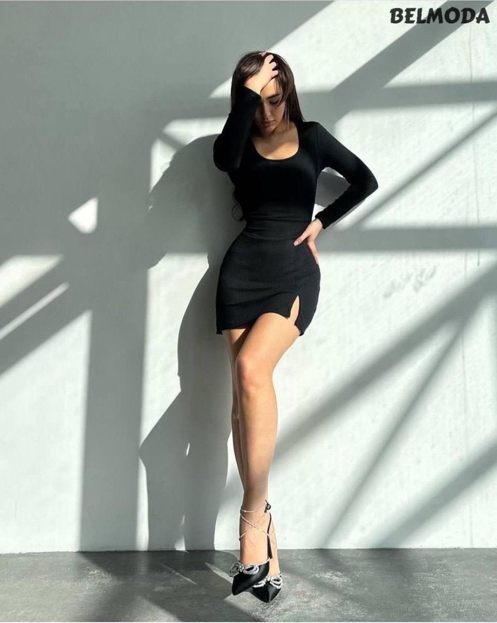 платье лапша,платье лапша женское арт.4367391,женское платье минидиор черное с разрезом,платье в рубчик мини,облегающее платье