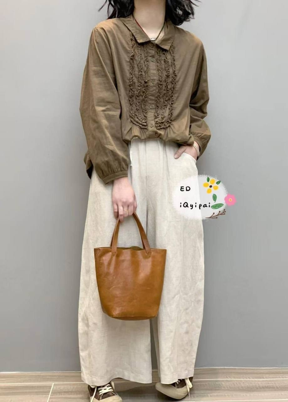 женская винтажная льняная блузка johnature,блузка винтажная,льняная блузка,блузка бохо,артка белая рубашка