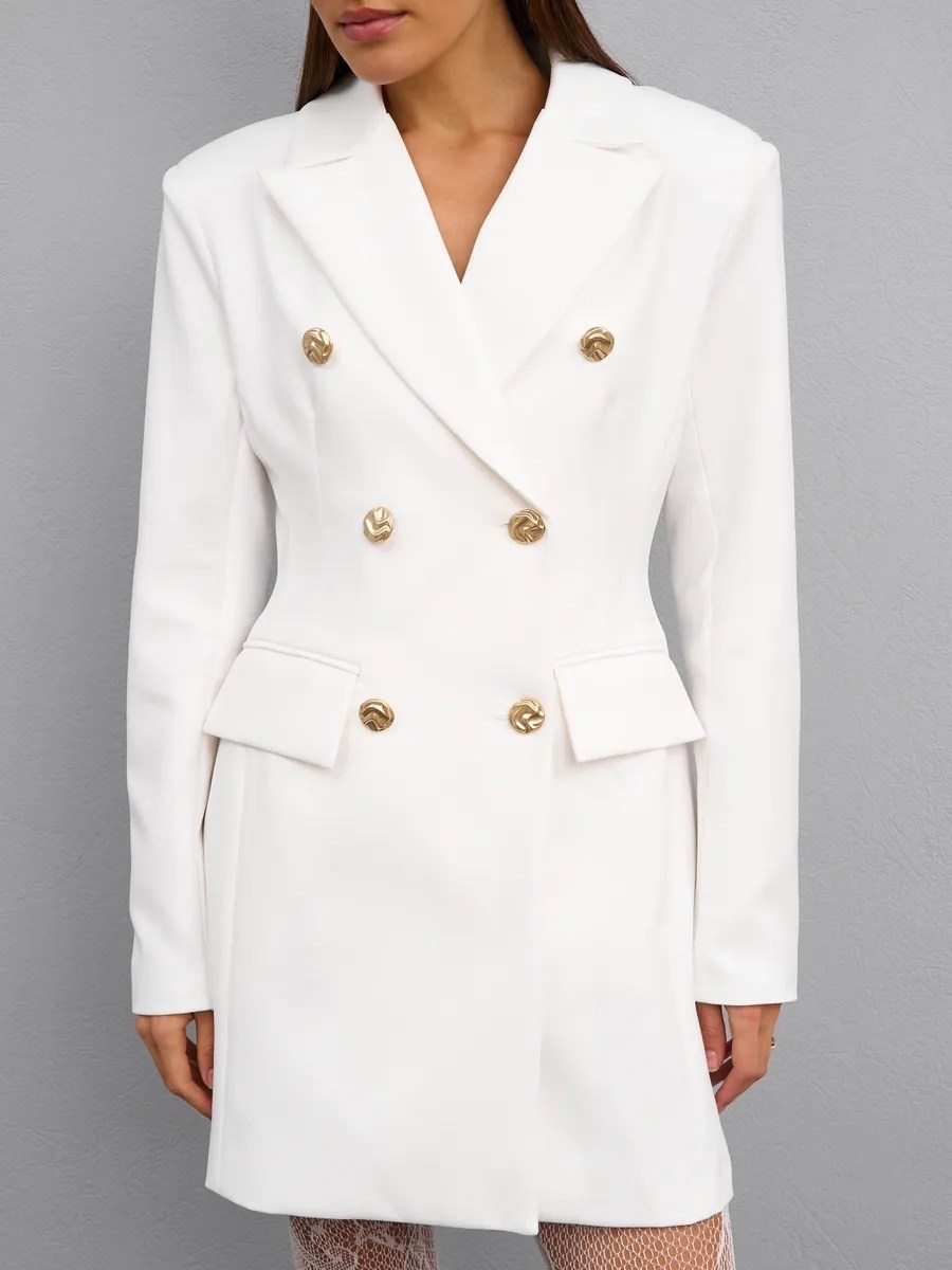 платье пиджак белое,платье пиджак,белое платье жакет,платье-пиджак женское,двубортное платье пиджак