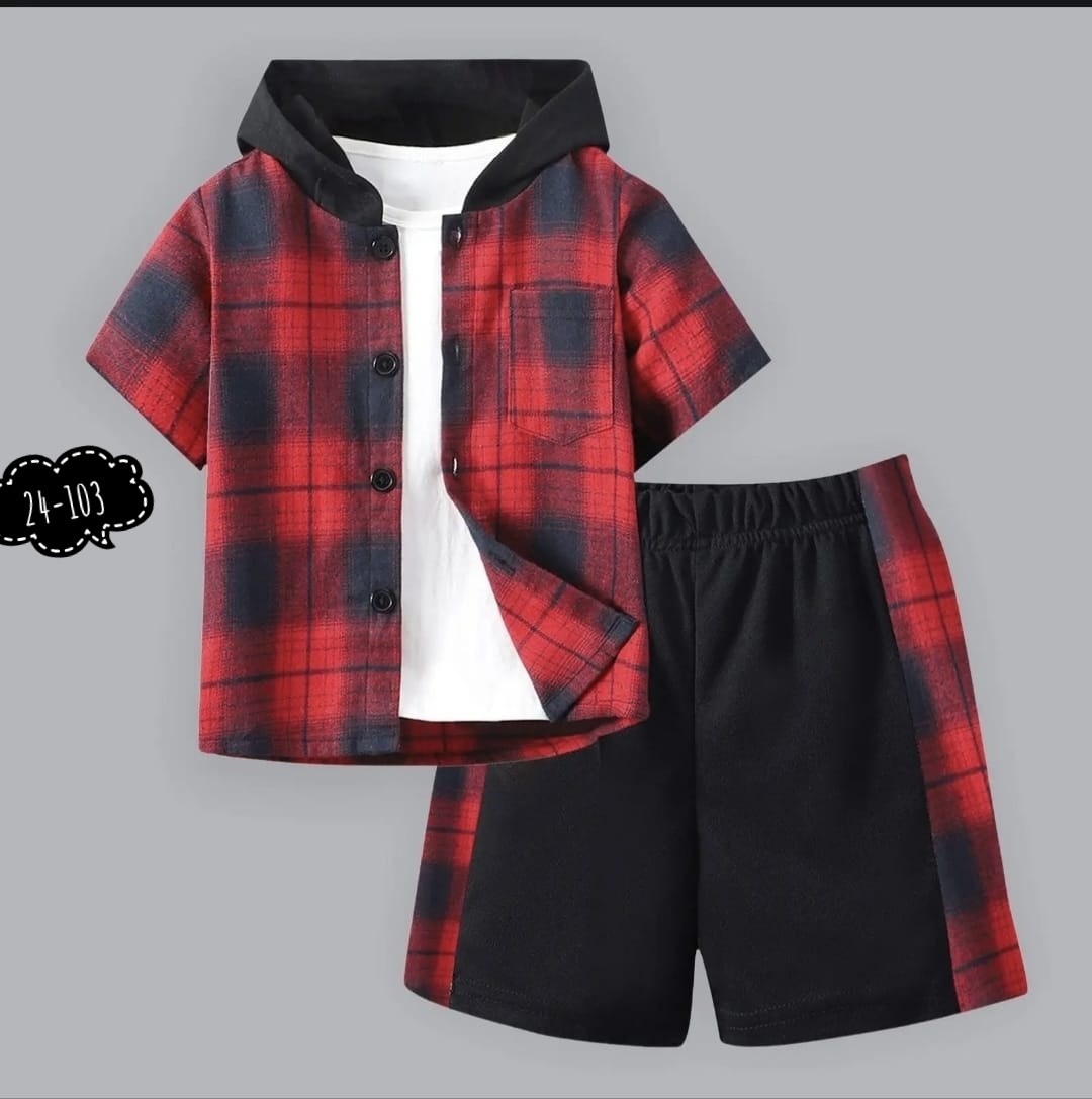 комплект одежды для мальчика,рубашка с капюшоном,комплект детской одежды для мальчика,клетчатая рубашка с капюшоном,одежда для мальчика