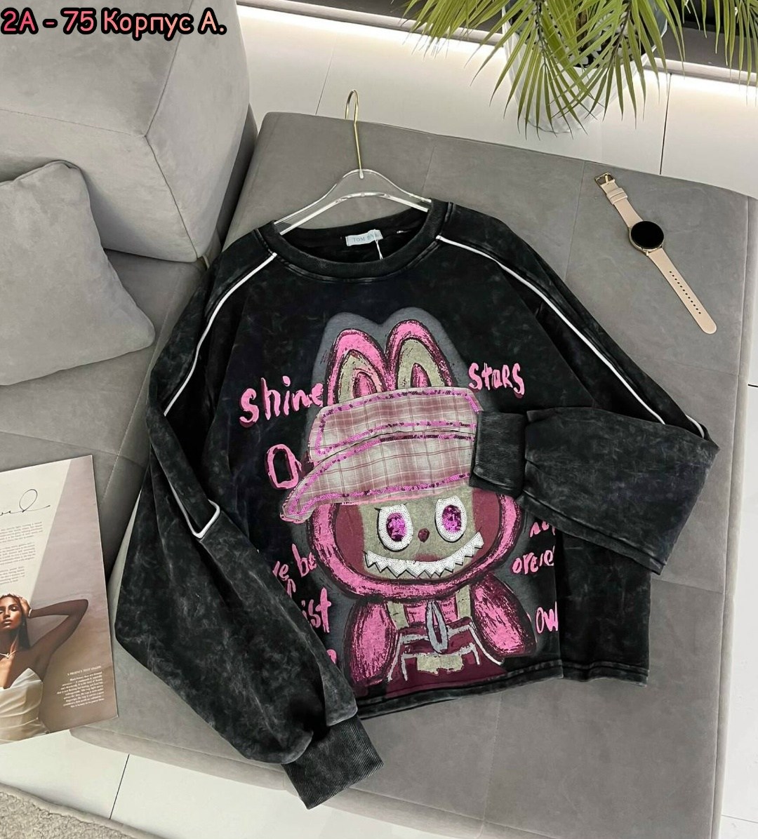 кофта женская,свитшот женский,свитшот и толстовка,свитшот толстовка оверсайз микки маус со стразами,кофта хб