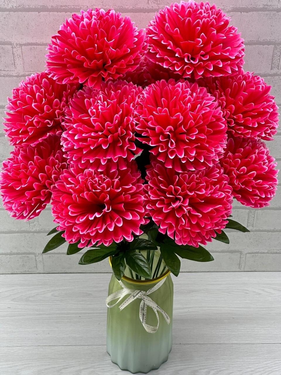 хризантемы искусственные,хризантемы букет,цветы искусственные хризантемы,астра балун микс,астра хризантелла