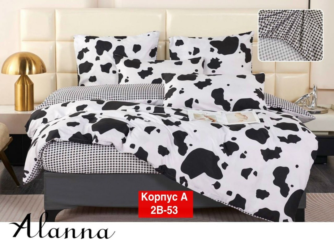 комплект постельного белья,постельного белья,комплект постельного белья двуспальное,постельное белье корова,постельный комплект
