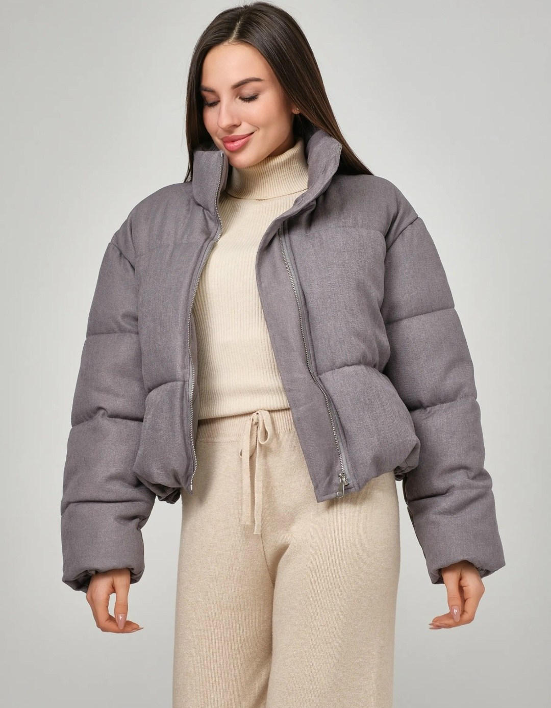 утеплённая короткая куртка серый,куртка,утеплённая короткая куртка серый o`stin lj6833o02-95,пуховая куртка,куртка женская демисезонная