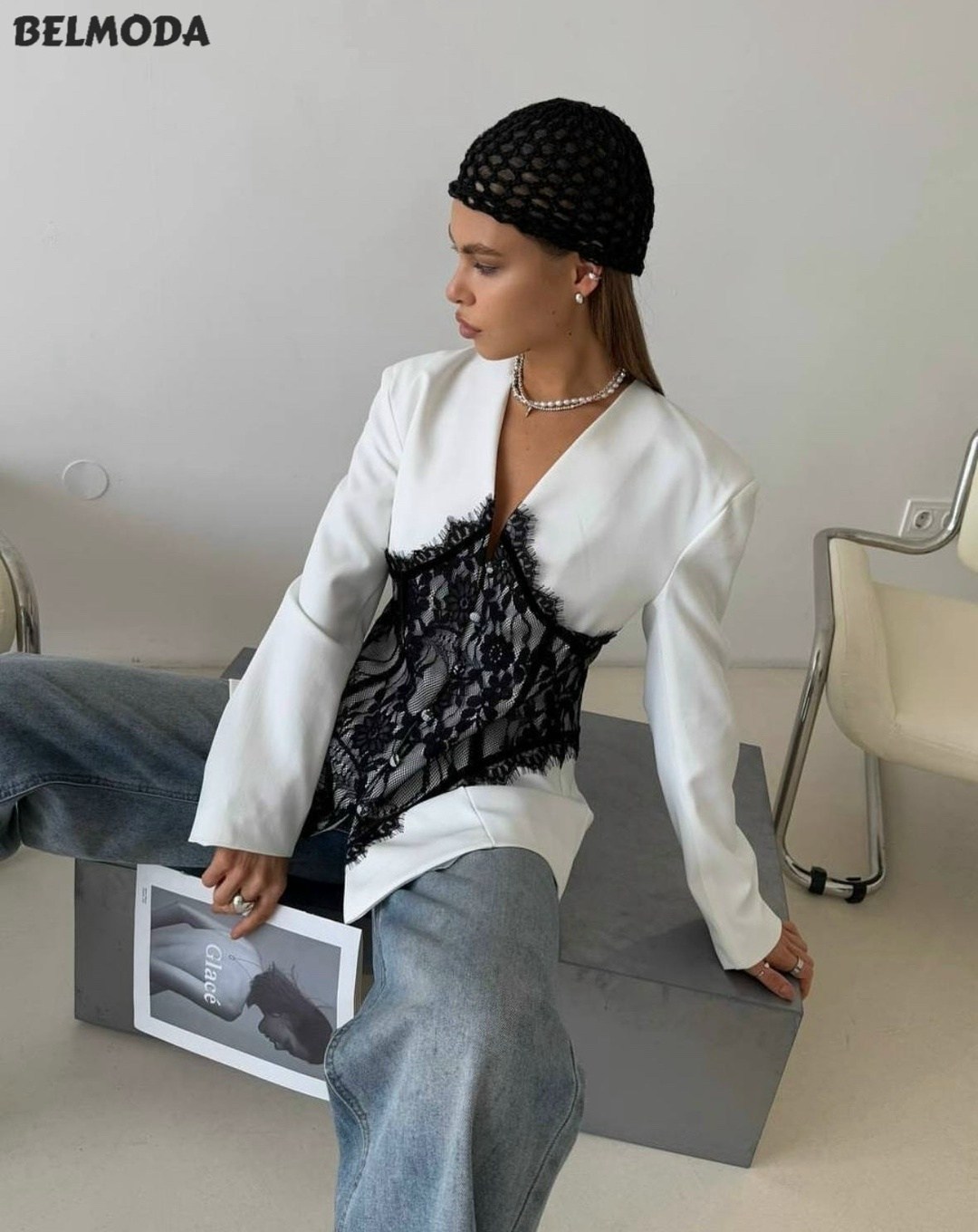 женские жакеты,жакет (пиджак) beauty annette a5408 белый,жакет,женский кружевной пиджак,пиджак с кружевом