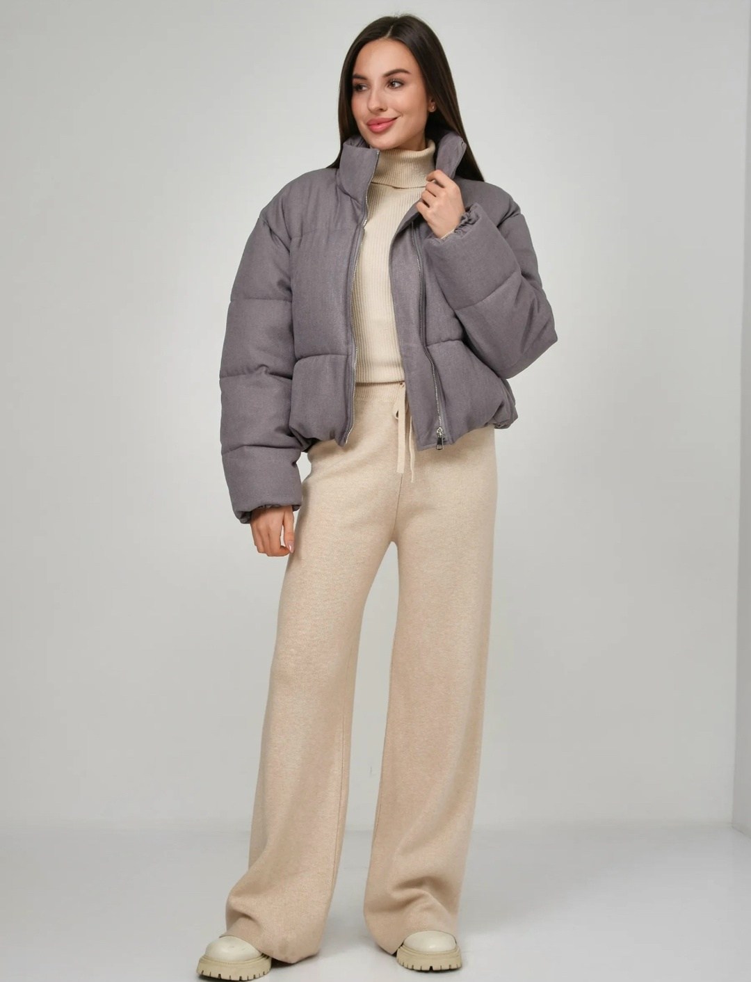 утеплённая короткая куртка серый,куртка,утеплённая короткая куртка серый o`stin lj6833o02-95,пуховая куртка,куртка женская демисезонная