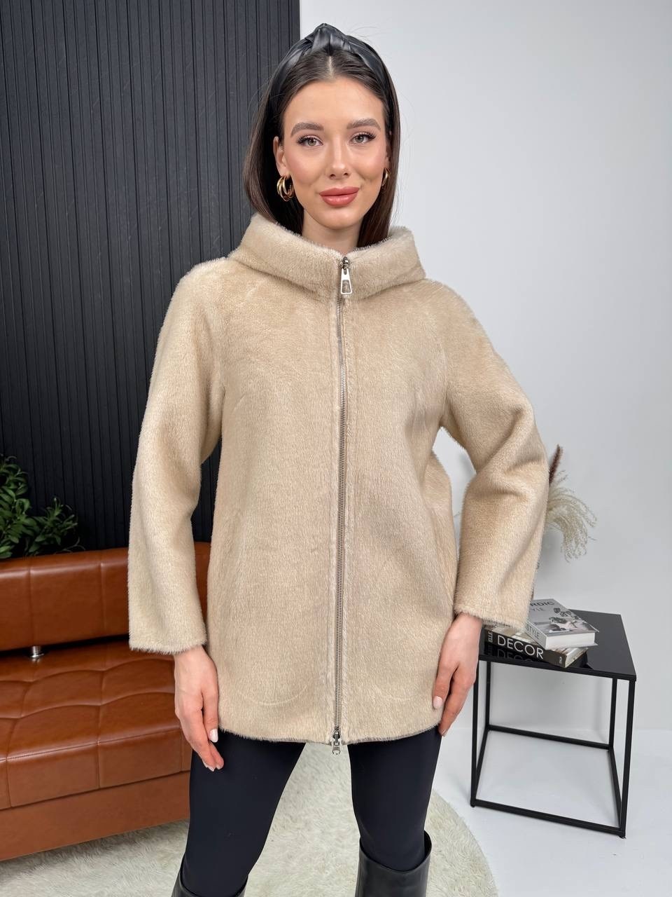 куртка женская (one size) 56-60 арт. 1516556,куртка из альпаки,куртка из альпаки женская,теплая кофта,женская куртка