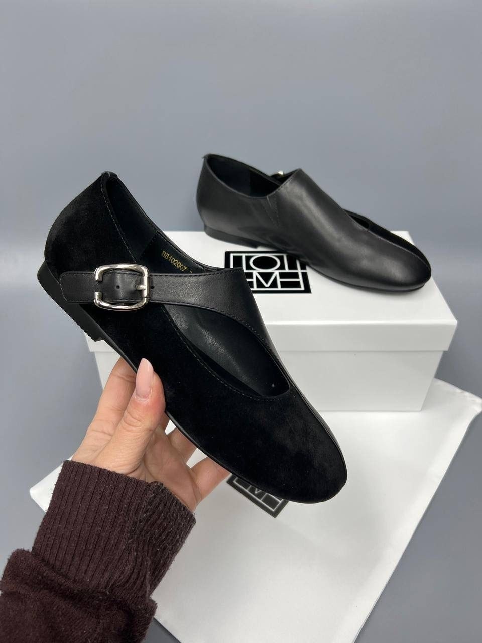 ,черные балетки,замшевые балетки the row черный,женские балетки,замшевые балетки