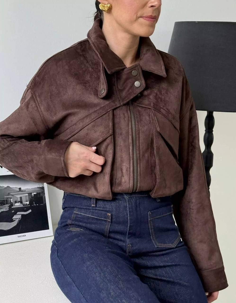 женская куртка бомбер из эко замши коричневого цвета,куртка замшевая,бомбер укороченный оверсайз замшевый куртка рабочего тренд saint shine,куртка-бомбер из премиальной замши,куртка из замши