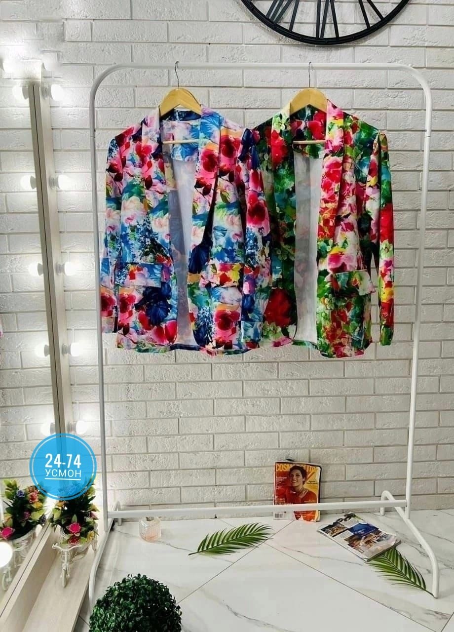 пиджак женский ,пиджак с цветочным принтом,цветной пиджак женский,пиджак с принтом,жакет с цветочным принтом