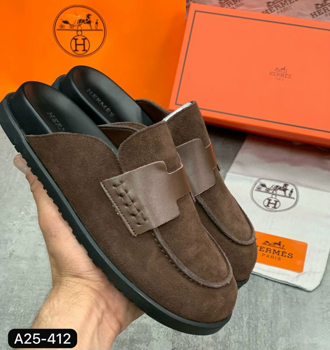 ,эрмес тапки,мюли замшевые, hermes,эрмес