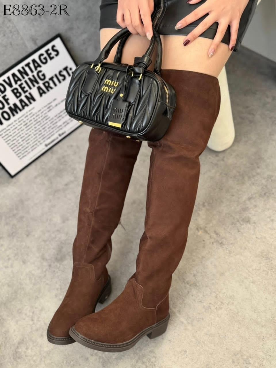 замшевые сапоги эллос,сапоги ботфорты,коричневые сапоги,замшевые сапоги,сапоги женские