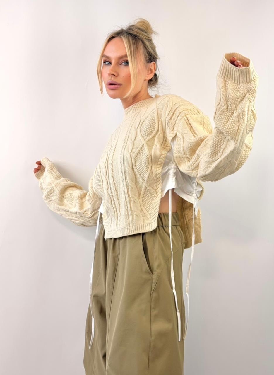 свитер вязаный,вязаный свитер женский,модный свитер,свитер с косами,свитер