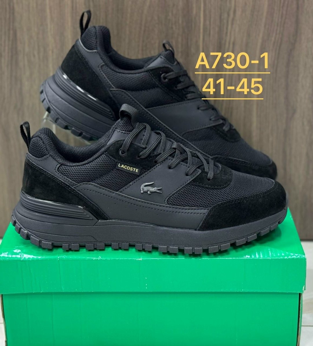 кроссовки мужские lacoste,кроссовки lacoste,кроссовки мужские зимние lacoste,мужские кроссовки lacoste gore-tex "black" (476-1),кроссовки lacoste черные