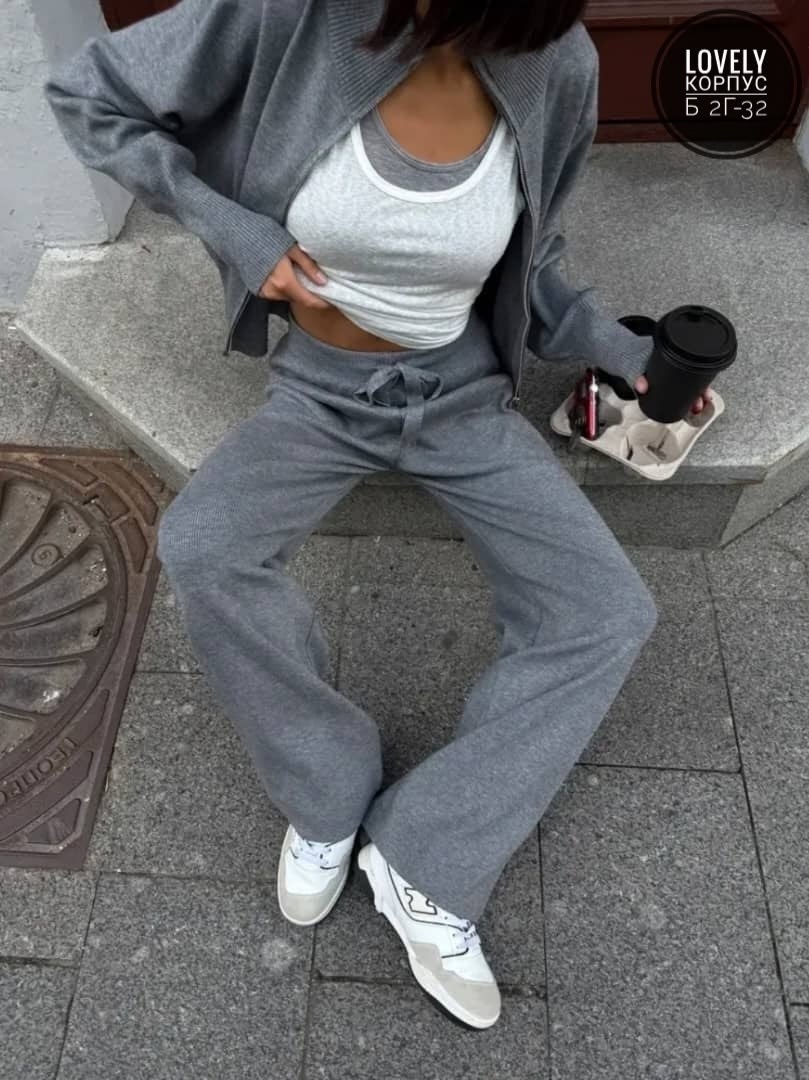 трикотажные костюмы,женский трикотажный костюм,костюм двойка кашемир,женский костюм,женский костюм серый