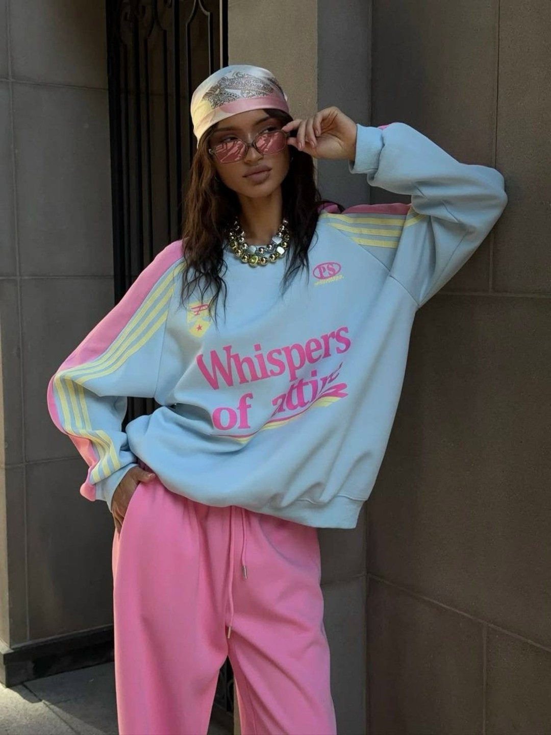 свитшот attire свободного кроя,брюки свободные,спортивный брюки,широкие брюки