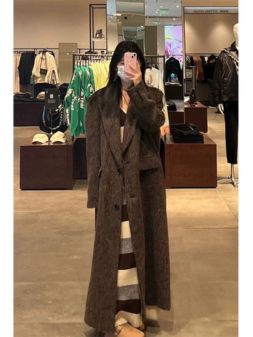 женское длинное двустороннее шерстяное пальто,шерстяное пальто,элегантные пальто,длинное шерстяное пальто,длинное пальто