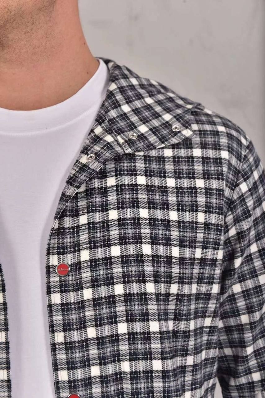 рубашка мужская с капюшоном,рубашка с капюшоном,рубашка мужская в клетку,куртка рубашка мужская,рубашка китон с капюшоном мужская