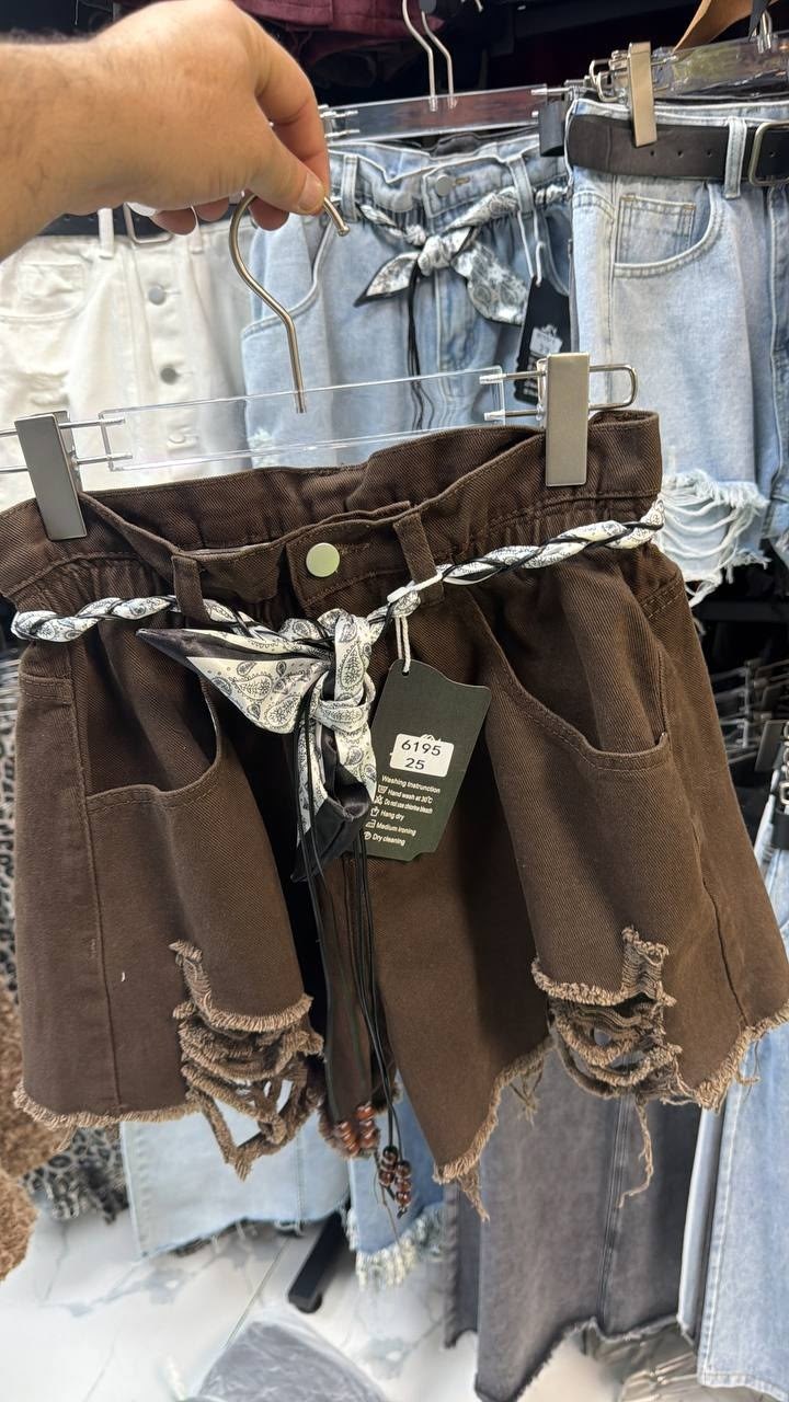 женские шорты,джинсовые шорты,коричневые джинсовые шорты,шорты женские джинсовые,шорты с высокой талией