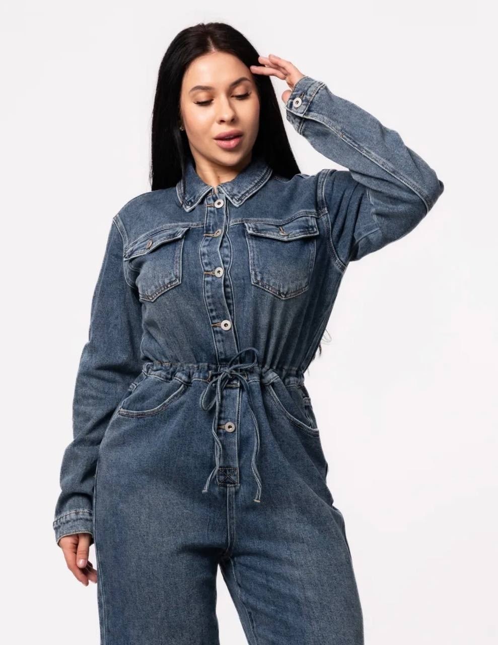 комбинезон женский джинсовый,джинсовые комбинезоны,комбинезон джинс f412-14152 middle blue,комбинезон левайс женские,комбинезон