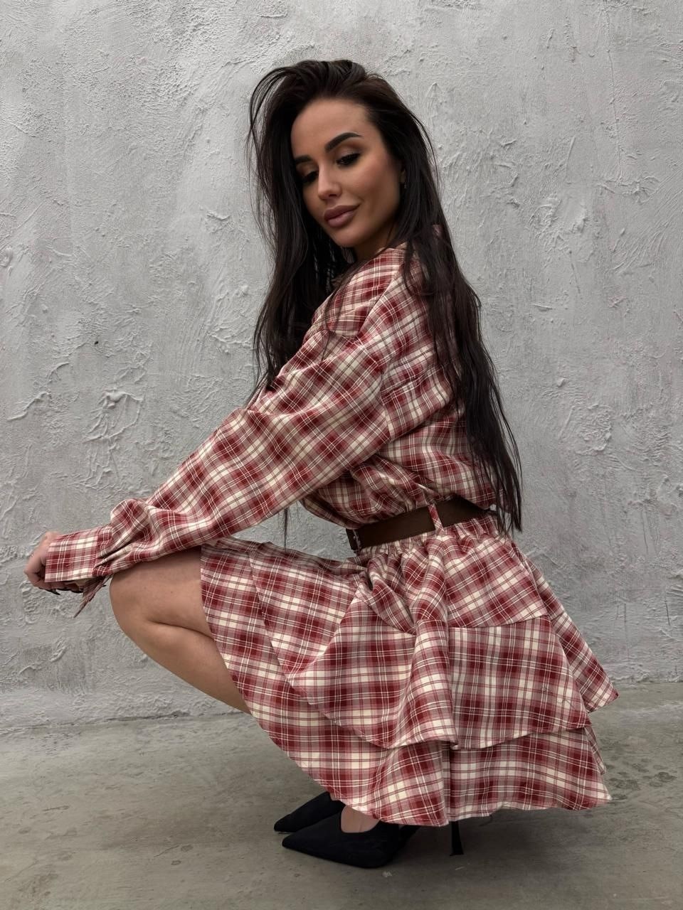костюм юбка с рубашкой в клетку,костюм с юбкой и рубашкой,костюм в клетку женский,костюм с короткой юбкой и рубашкой в клетку moonchild,костюм двойка с юбкой и рубашкой в клетку btf brand