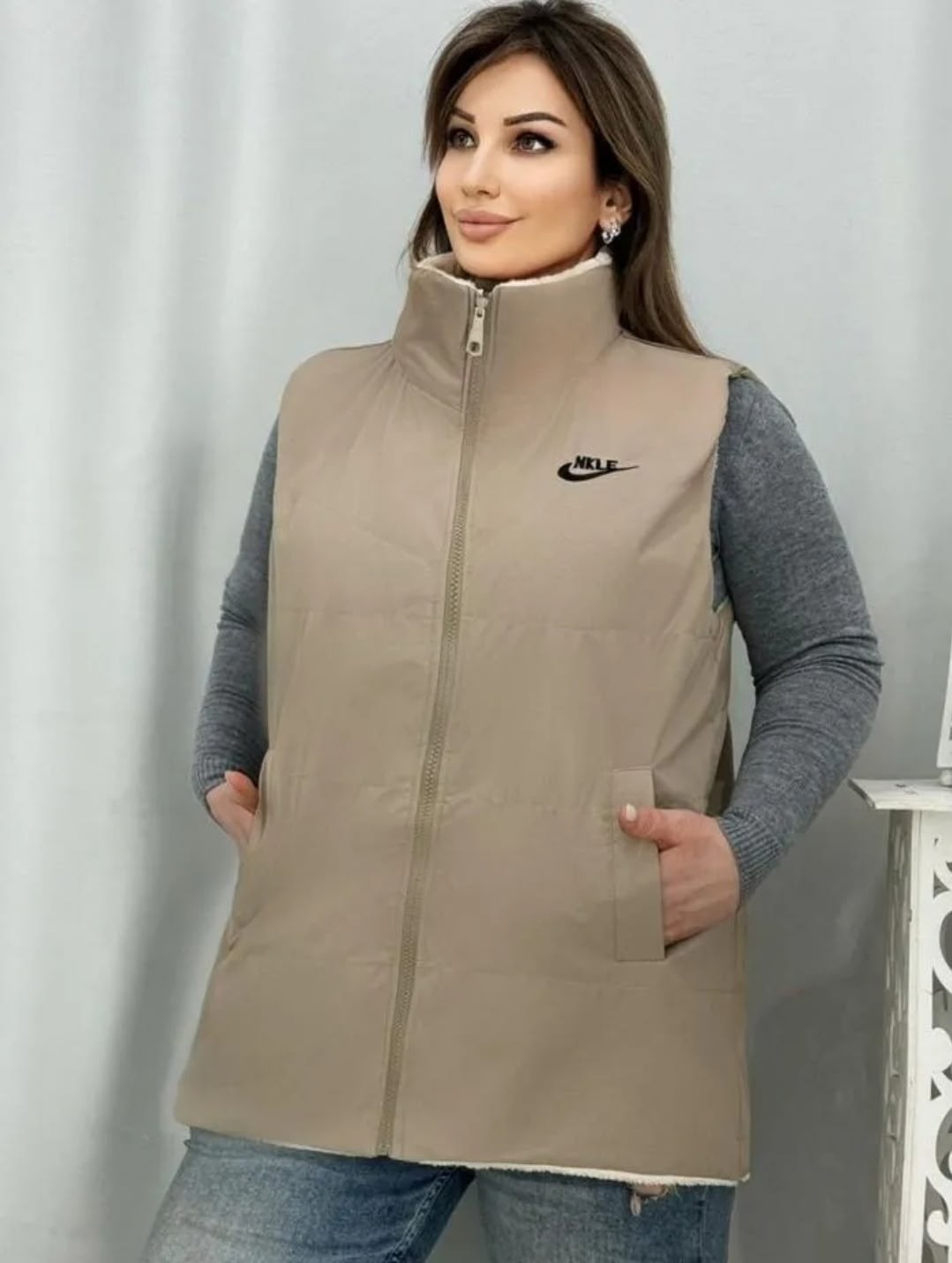 жилетка женская,жилет женский,жилет,жилет женский двухсторонний,теплый жилет