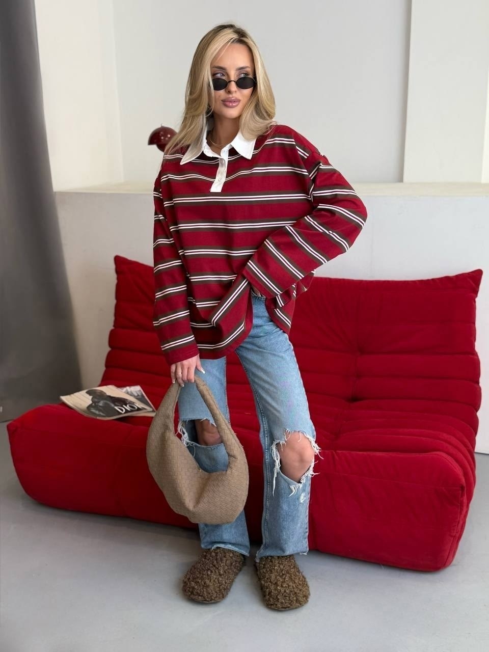 кофта женская,кофта,кофта поло женская оверсайз в полоску с длинным,стильный свитер,свитер женский в полоску