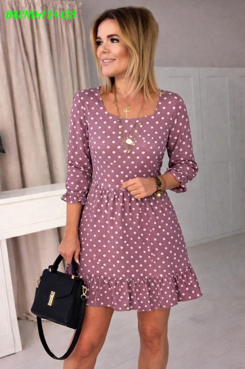 женское платье летнее,платье женское в горошек,голубое платье в горошек,платье,женское платье