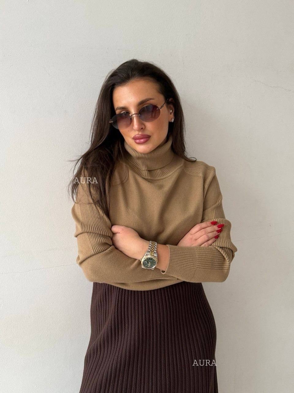 свитер женский,свитер оверсайз с горлом вязаный длинный toli brand,свитер вязаный оверсайз с горлом кк fashion,свитер вязаный оверсайз с горлом,женская кофта