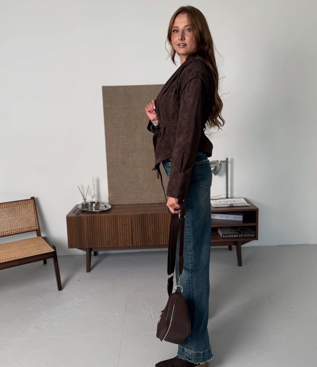 замшевая куртка,куртка косуха замшевая коричневая с поясом tadari,куртка замшевая женская,куртка из натуральной замши,куртка стильная