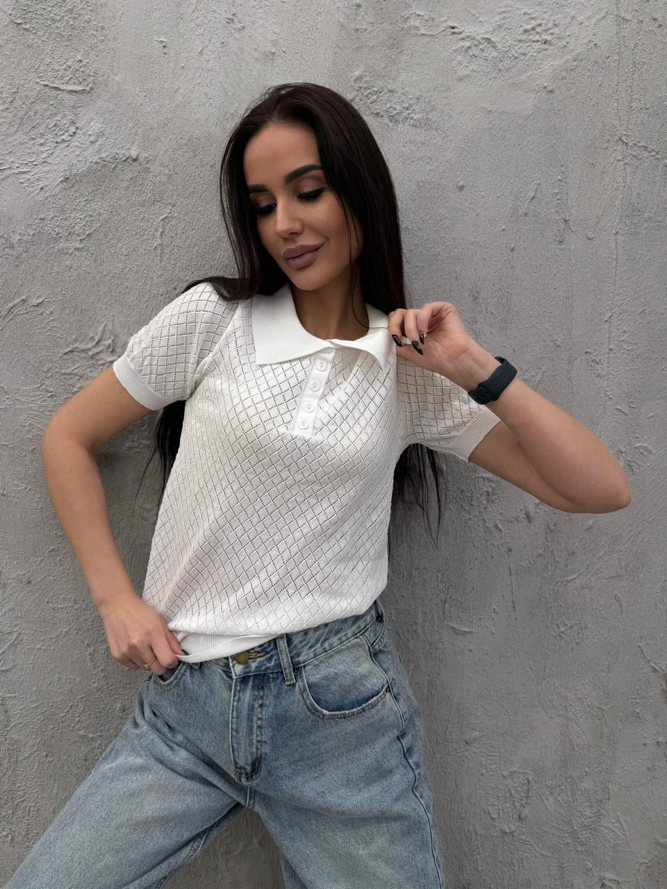 женская кофта,женский свитер,футболки женская,вязаное поло,футболка женская поло