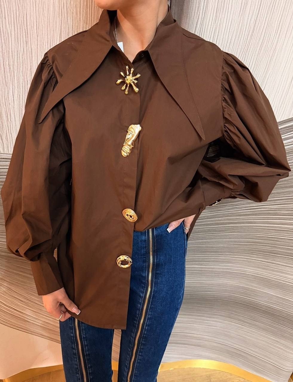 женская блузка,блузы,коричневая блузка,