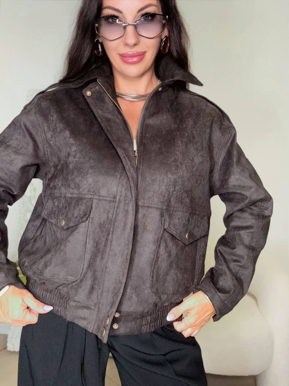 замшевый бомбер укороченный на осень vantaime 338766884,куртка замшевая,куртка замшевая женская,бомбер женская куртка,женская куртка