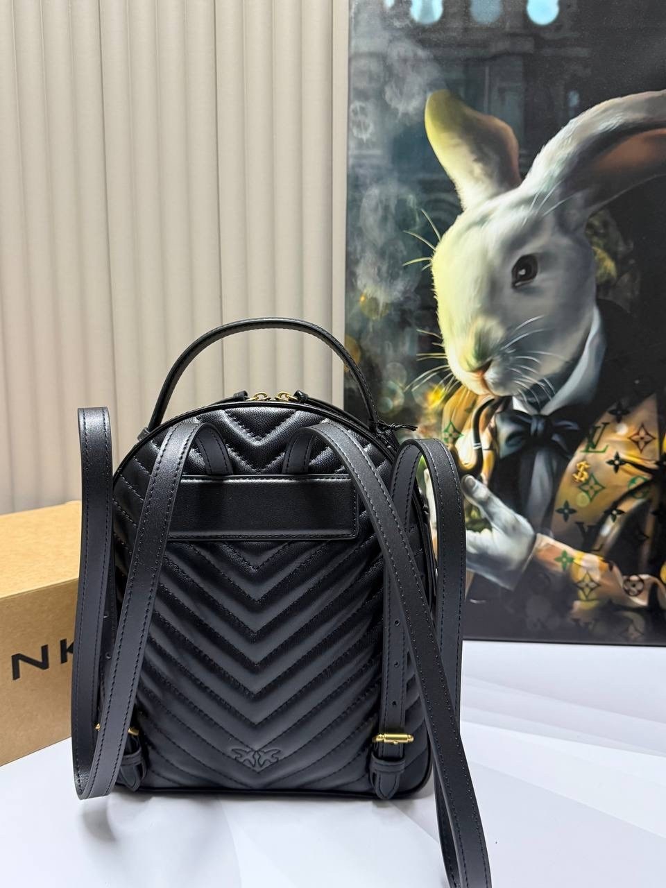 рюкзак женский pinko,рюкзак pinko,женский рюкзак,кожаные рюкзаки,рюкзак pinko черный