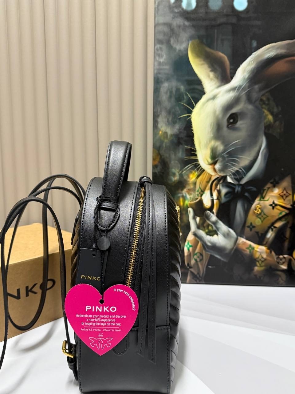 рюкзак женский pinko,рюкзак pinko,женский рюкзак,кожаные рюкзаки,рюкзак pinko черный