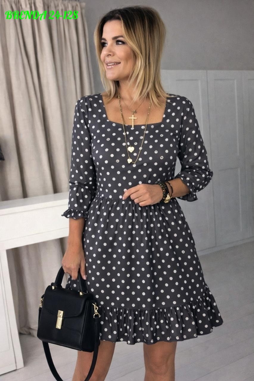 женское платье летнее,платье женское в горошек,голубое платье в горошек,платье,женское платье