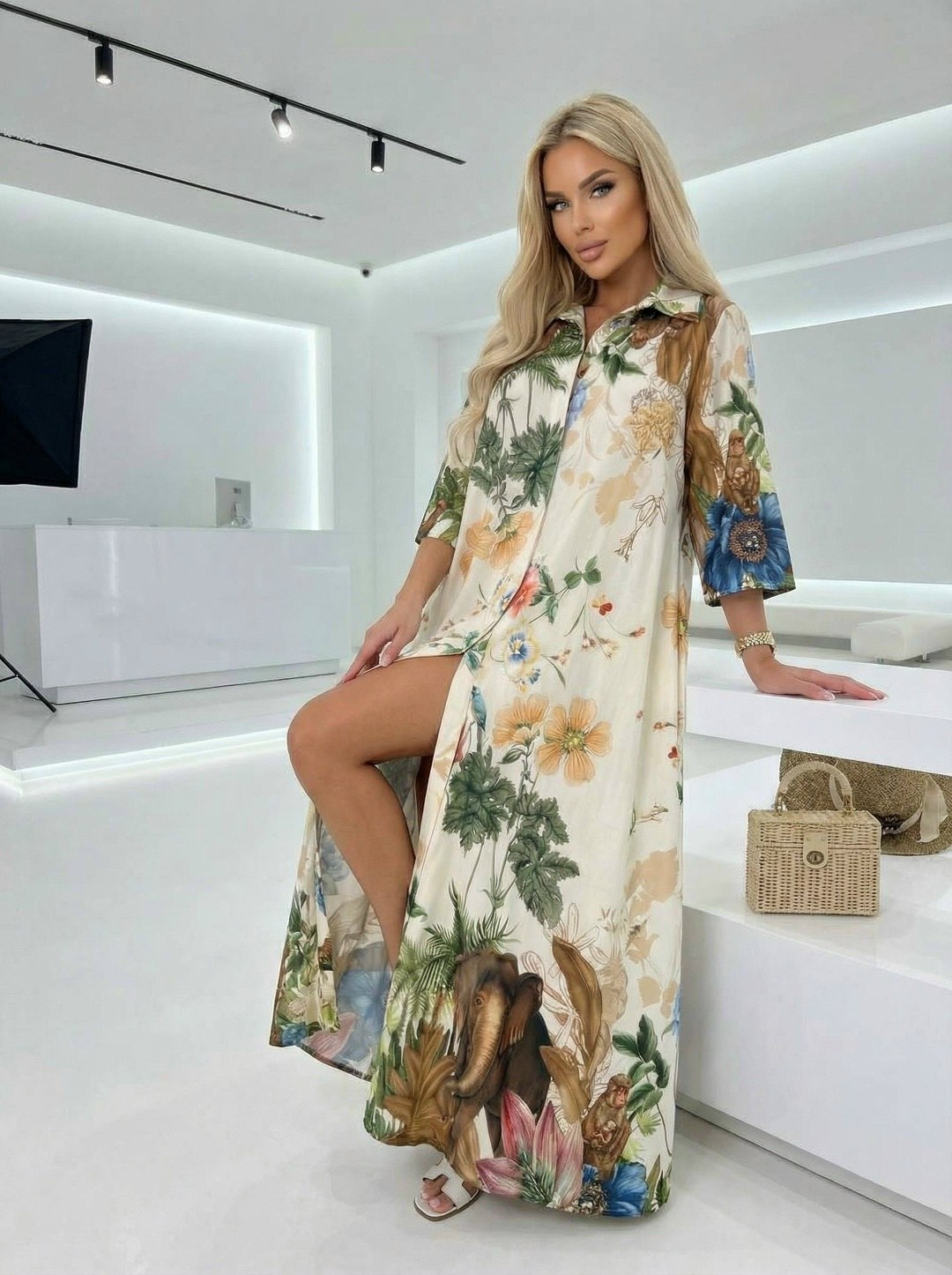 летнее платье,платье женская,платье разноцветное,платье рубашка с принтом,платье стильное