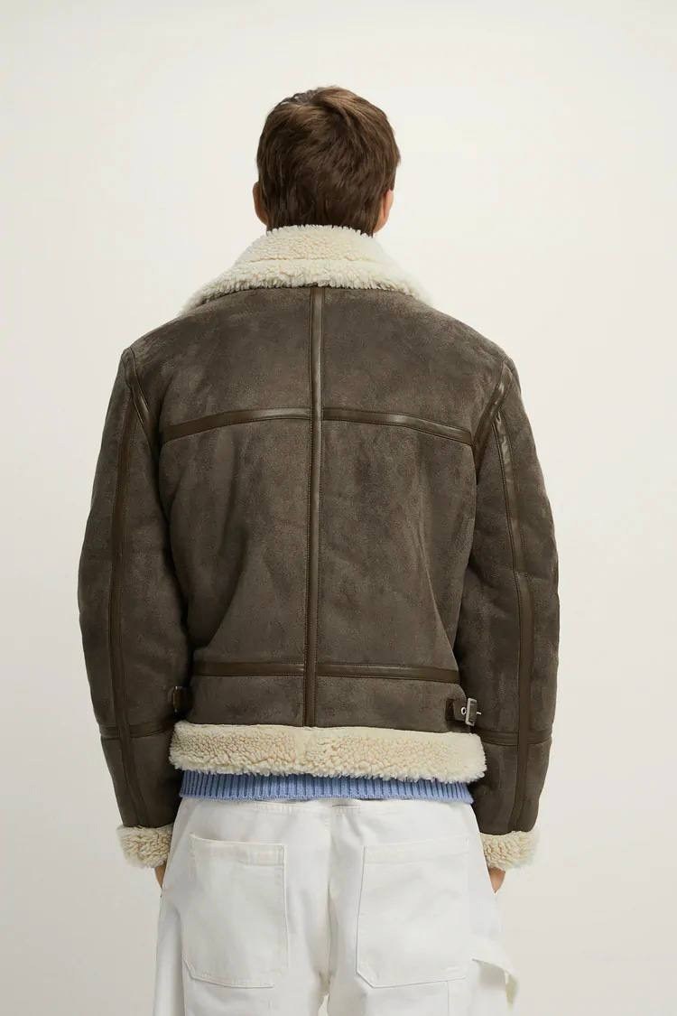 дубленка зара мужская,мужская дубленка авиатор zara,дубленка мужская zara,куртка дубленка,мужская пилотная коричневая кожаная куртка из дубленки