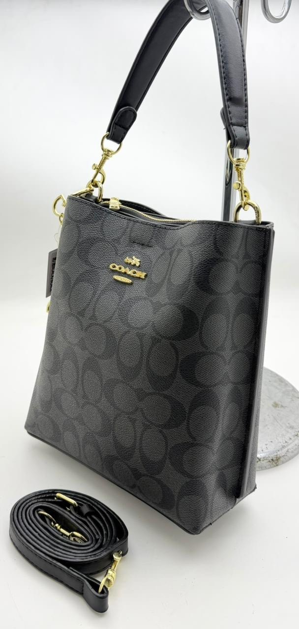 сумка женская coach,сумка coach,брендовая сумка через плечо coach,coach сумка ведро,коричневая женская сумка hobo coach