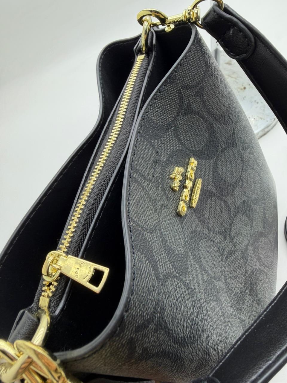 сумка женская coach,сумка coach,брендовая сумка через плечо coach,coach сумка ведро,коричневая женская сумка hobo coach