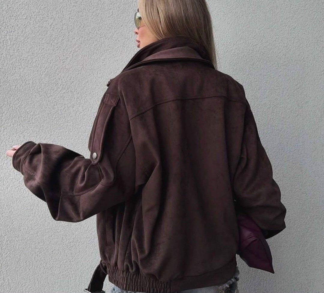 куртка замшевая,женская куртка бомбер из эко замши коричневого цвета,куртка замшевая женская,куртка замшевая бомбер оверсайз lancy,женская куртка из искусственной замши с длинным