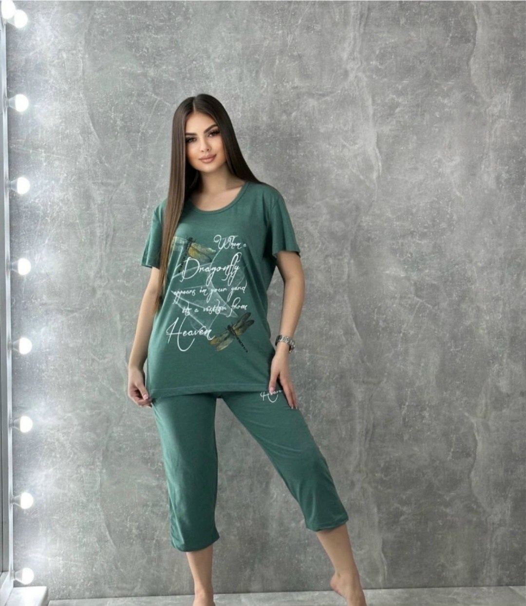 пижама с бриджами,пижама женская,пижама с бриджами костюм домашний,пижама красотка,пижама женская с шортам