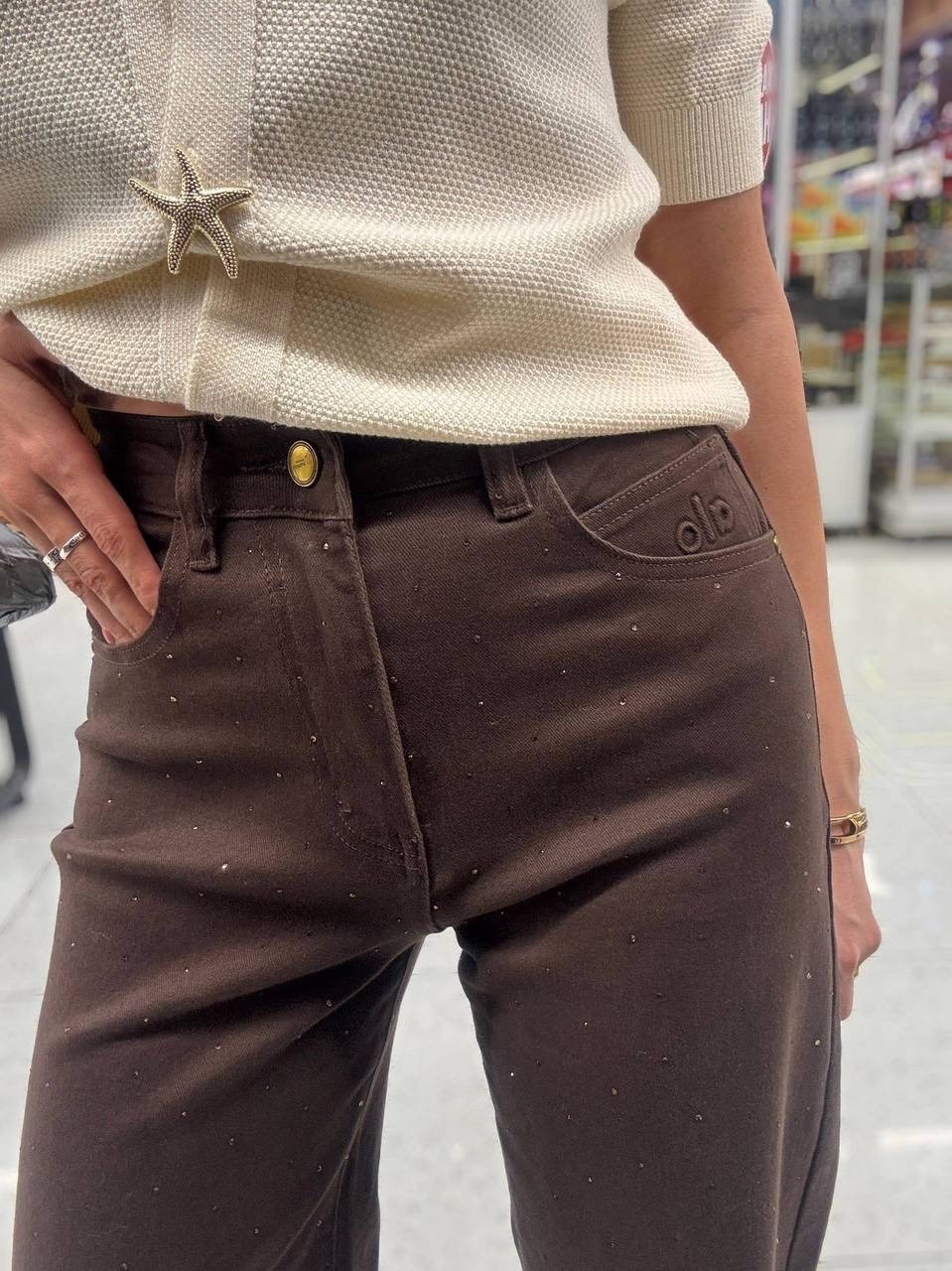 коричневые джинсы,стильные джинсы,джинсовые брюки,коричневые джинсы женские,широкие джинсы