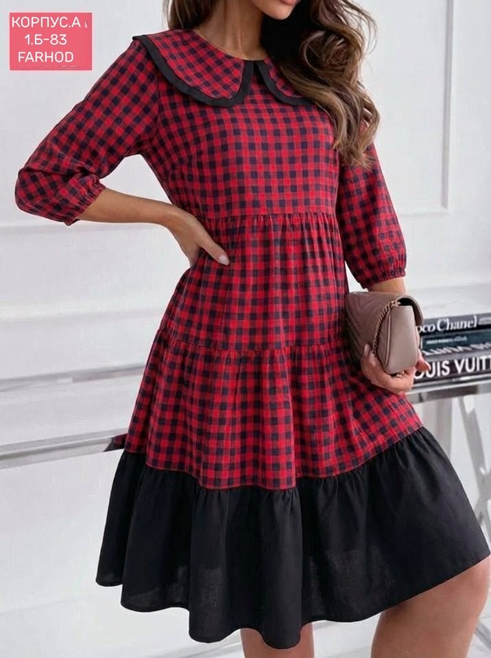 платье в клетку,платье в клеточку,женское платье в клетку,стильное платье,повседневные платья