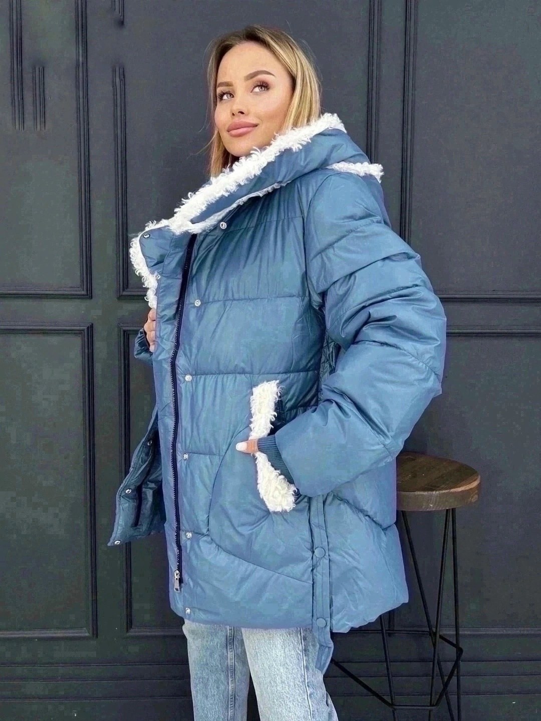куртка женская синия,куртка женская,куртка женская голубая,куртка с капюшоном женская,куртка демисезонная