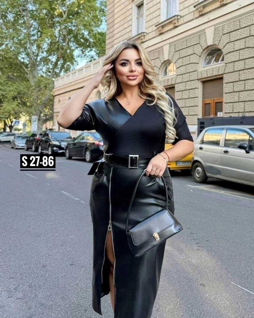 платье женское больших размеров,платье миди,кожаное платье для полных,платье большие размеры,платье женское