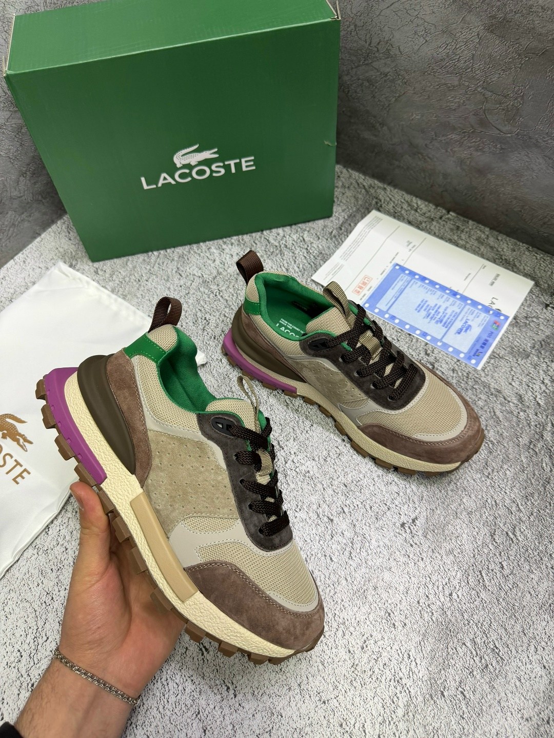 кроссовки lacoste,кроссовки мужские lacoste,кроссовки elite active lacoste,кроссовки для образа жизни женские низкие lacoste, цвет light brown/green,кроссовки мужской lacoste замша, текстиль